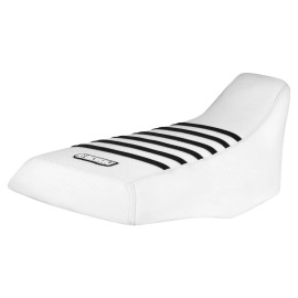 Honda TRX 300 Fourtrax Seat Cover 1988 - 2000  all WHITE - BLACK ribs #273