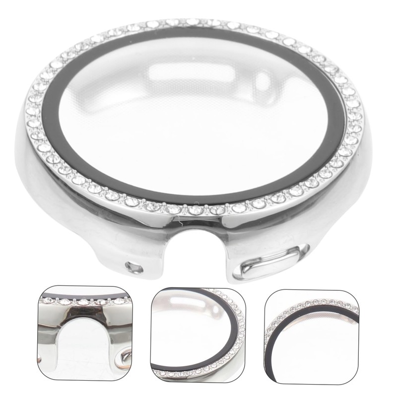 jojofuny Watch Case Cover Compatible Elegant Rhinestone Smartwatch Screen Protector