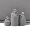 Oirlv Microfibre 3-Piece Ring Stand, Ring Organiser, Holder for Ring,