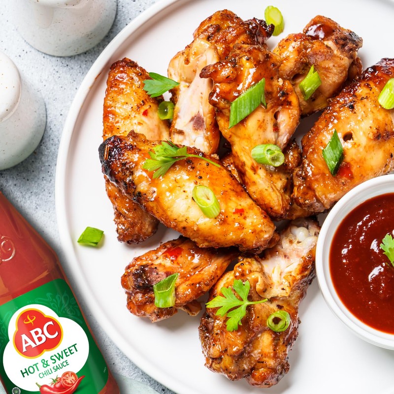 ABC Hot & Sweet Chili Sauce, 11.3 Oz, Spicy Sriracha