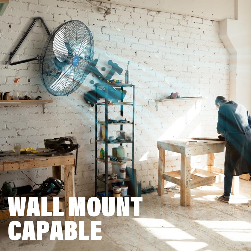 iLIVING 20 Inch Heavy Duty Floor & Wall Mount Fan