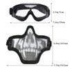 AOUTACC Airsoft Mask and Goggles Set, Half Face Full Steel