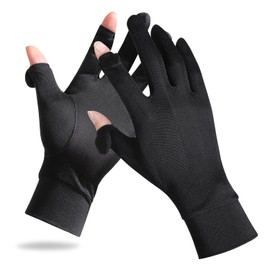 SUCFORTS Silk Gloves, Smartphone Compatible, UV Protection, Anti-UV Measures, Thin, Long, for Sleeping, for Women and Men, Anti-Dryness, Anti-Sunburn, Summer, Night Gloves, Design Registration 1752361