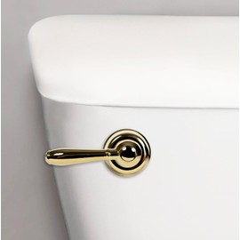 Korky 6021AM StrongARM Metal Tank Lever, Universal to Fit Front Angled Side Left and Right Mount Toilets, Polished Gold, Faucet Style