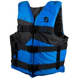 BLUESTORM Watersport Life Jacket for Adults | US Coast Guard (USCG) Approved Type 3 Universal Foam Life Vest Preserver (PFD) (Cobalt Blue, Universal Size)