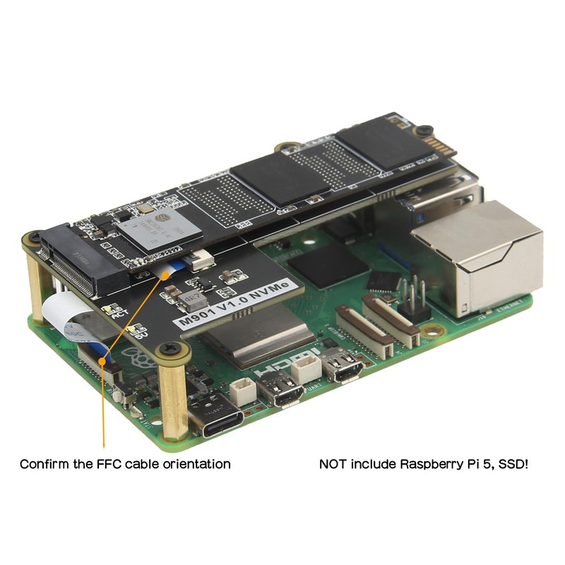 Geekworm M901 PCIe to M.2 Key-M NVMe SSD Pip PCIe