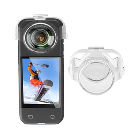 Transparent Lens Cap Compatible for Insta360 X3 Panoramic Camera Detachable Camera Protector Gimbal Lens Cover Camera Shell Guard Accessories