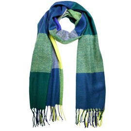 AKORD Winter Long Soft Warm Tartan Scarves Wraps Wool Spinning Tassel Shawl Long Stole