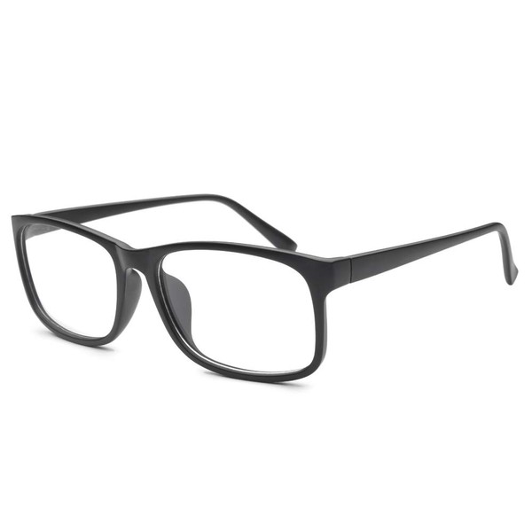 HUIHUIKK Nearsighted Oversize Myopia Glasses Everyday Use Mens Womens -1.00 Black Distance Glasses (NOT READING GLASSES)