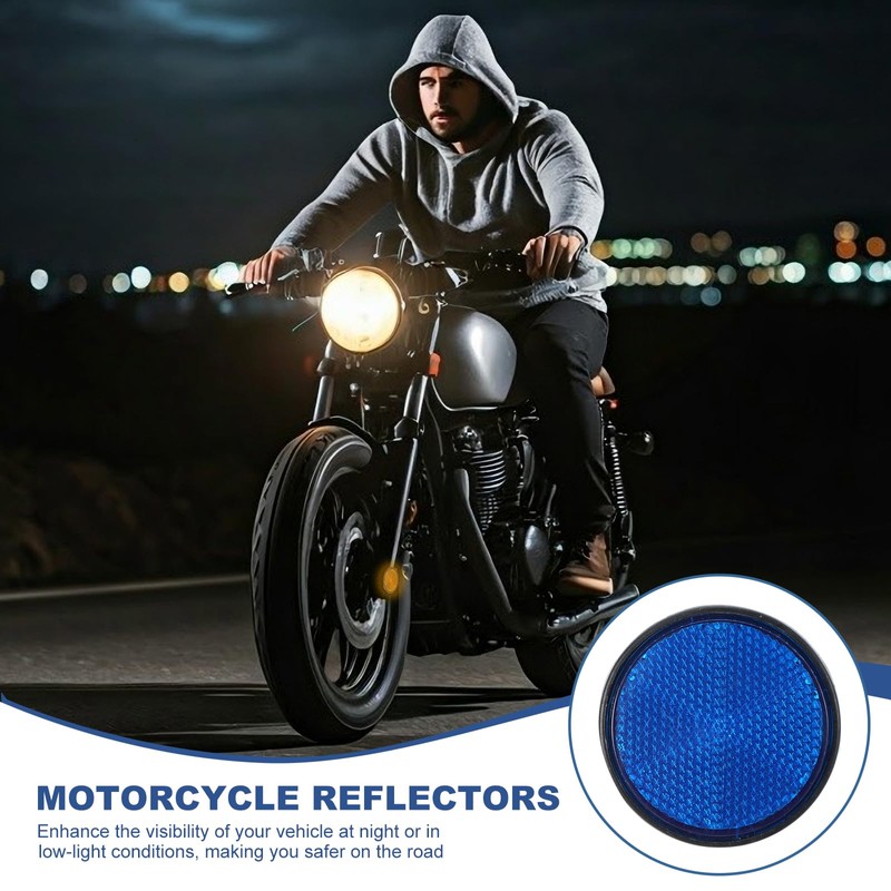 PATIKIL Round Rear Reflectors, 10 Pcs Safety Reflective Warning Reflector