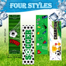 Windkream 24 Pack Soccer Towel Football Cooling Towel 40 x 12 Inch Ice Towel Breathable Chilly Soccer Towel Sports Party Workout Cold Towel for Neck Face Soccer Game Yoga Outdoor Sport,4 Styles