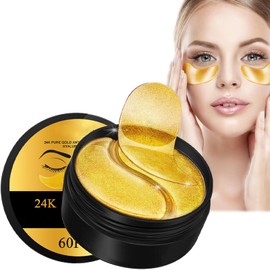 24K Gold Eye Mask, Under Eye Gel Patches, and Collagen Eye Patches hydrate and nourish the skin around your eyes, leaving your eye area looking refreshed - Under Eye Patches (60 pieces)