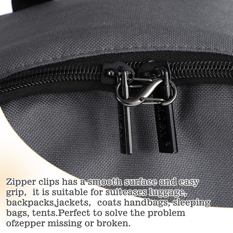 COMNICO Zipper Lock Clips, 9 PCS Alloy Double Opening Theft