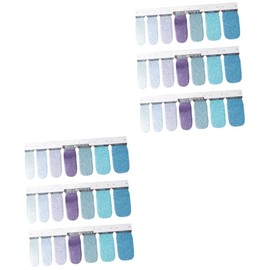 FOMIYES 6sheets DIY Nail Art Stickers Glitter Nail Decal Easy Application Great for Parties Events c