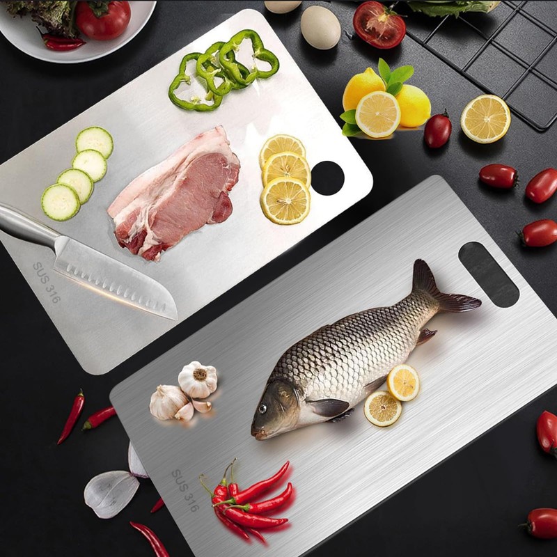 Titan S316Ti Chopping Board Titanium Cutting Board Stainless Steel Cutting