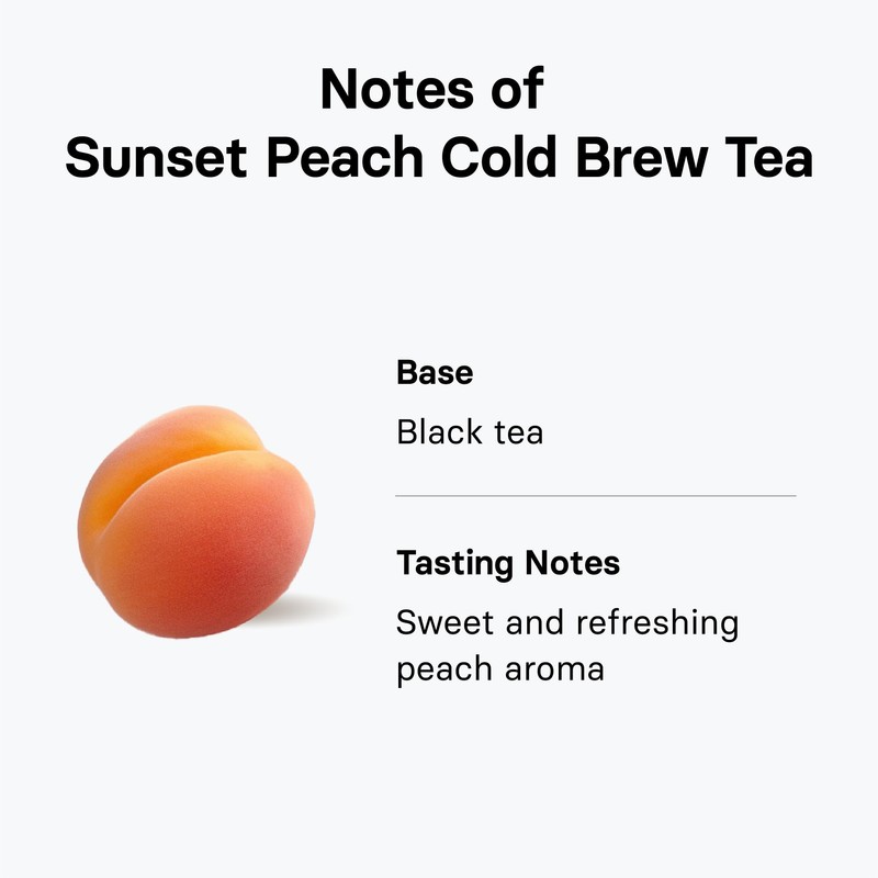 OSULLOC Sunset Peach Cold Brew Tea, Sweet peach flavored iced