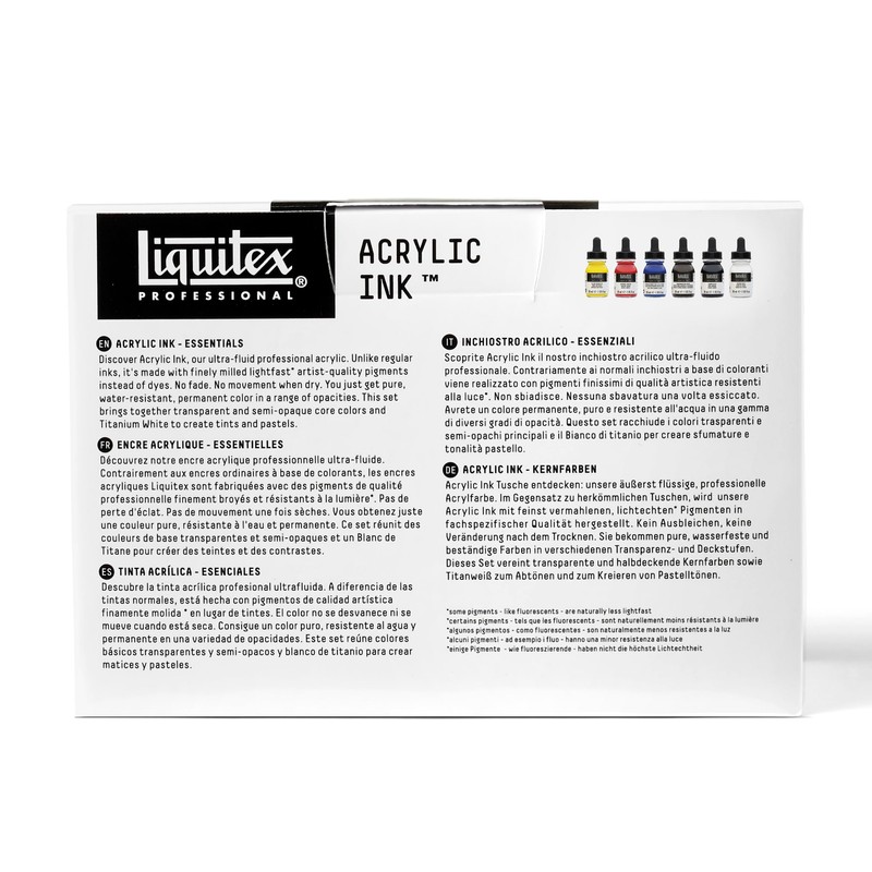 Liquitex Ink! Set Da 6 Flaconi Da 30 ml "Essenziali"