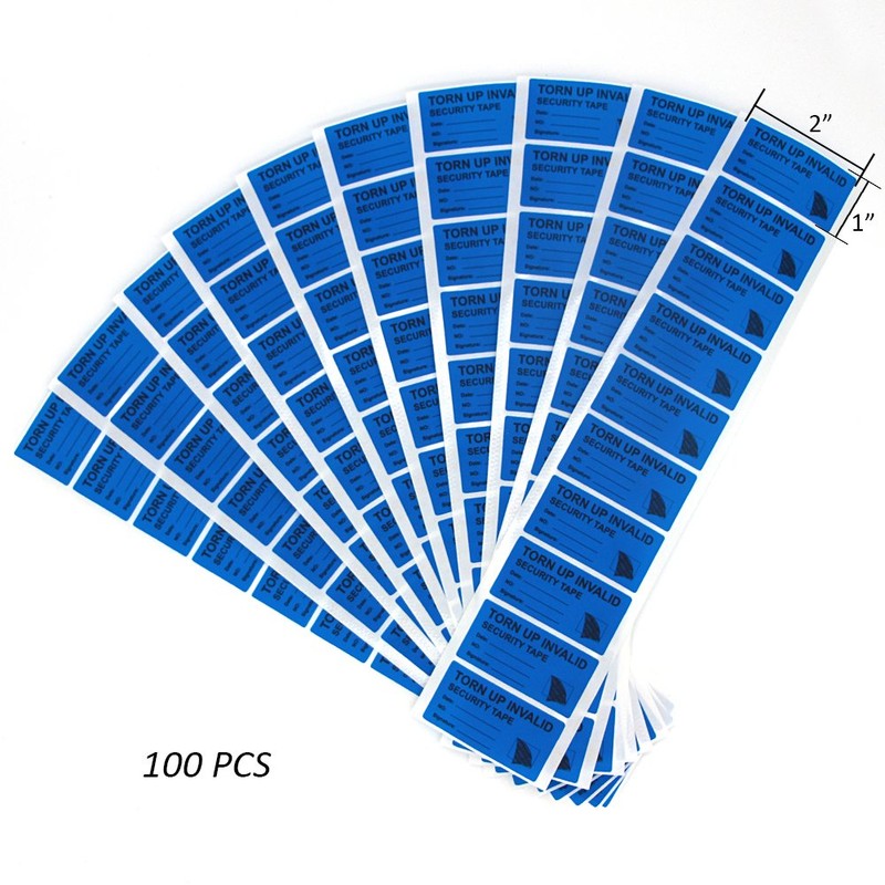 100pcs Tamper Evident Security Stickers Tape Resistant Labels Seals Safety