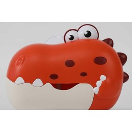 Dinosaur Baby Bath Toy, Automatic Bubble Blowing Machine for Children (Red)