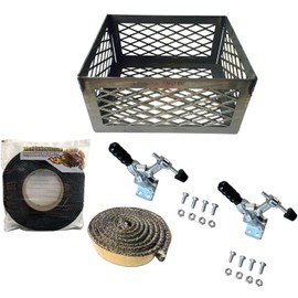 Total Control Offset Smoker Mod Kit for Oklahoma Joe's, and Most Other Offset Smokers Includes Gaskets, Lid Latches and Charcoal Basket (for Oklahoma Joe's Longhorn)