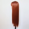 Towarm Ginger Wig with Bangs Long Straight Copper Brown Wig