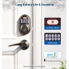 Veise Keyless Entry Door Lock, Electronic Keypad Deadbolt, Keyed Entry,
