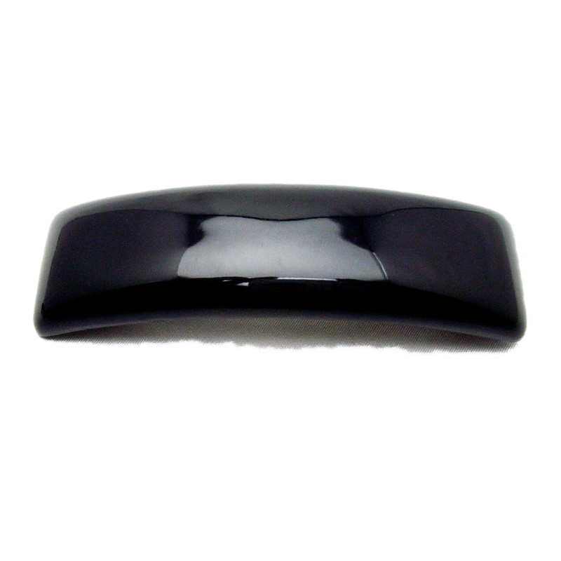 French Design Barrette Rectangular Oval 4 Inch (Black)