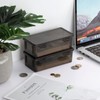 Hipiwe 2-Pack Plastic Cash Box Money Organizer Black Currency Tray