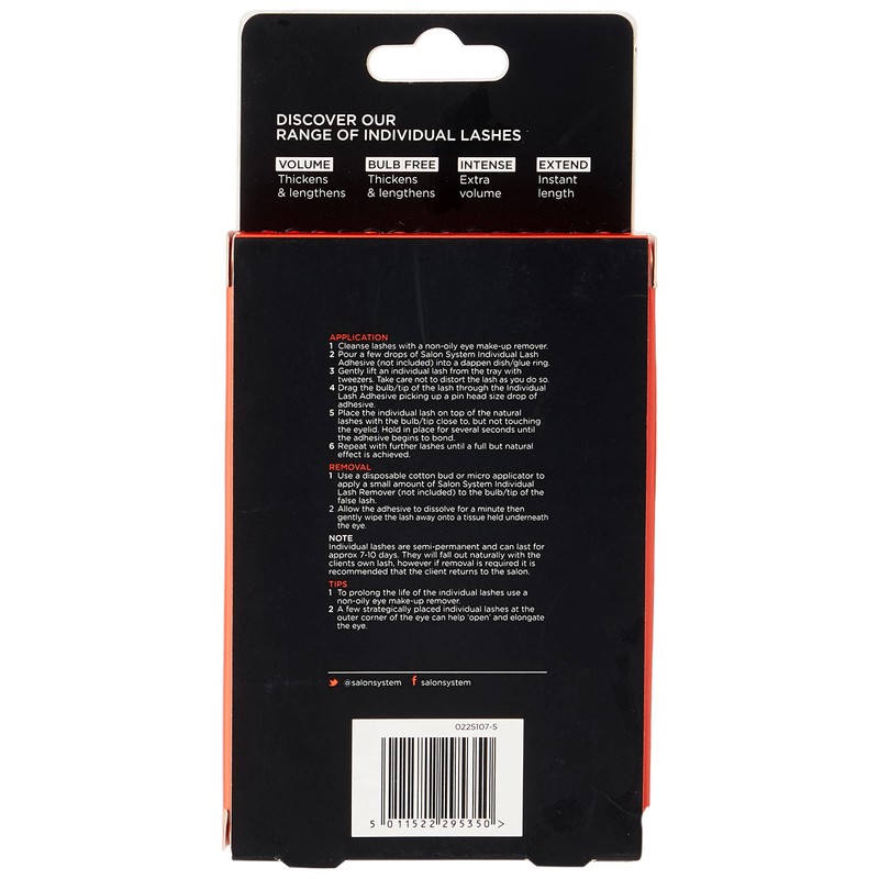 Salon System Individual Lashes SALON VALUE PACK Black Medium by