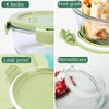 X.SSTTXN 16 pcs Round Glass Soup storage Containers With Lids,