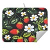 Strawberry Dish Drying Mat for Kitchen Counter White Flower Absorbent