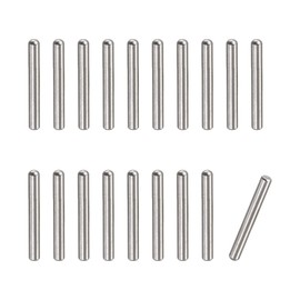 sourcing map Dowel Pins 304 Stainless Steel Round Head Flat Fasteners 1.8 x 12 mm Pack of 20