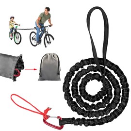 Tow Rope Bicycle Children Tow Rope for Tow Strap Elastic Bungee, Parents Pull Rope Black Bike Traction Rope, Load Capacity 500 lbs