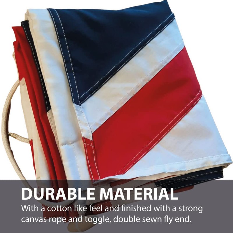 NWFlags Union Jack Hand Stitched Flag with Rope & Toggle