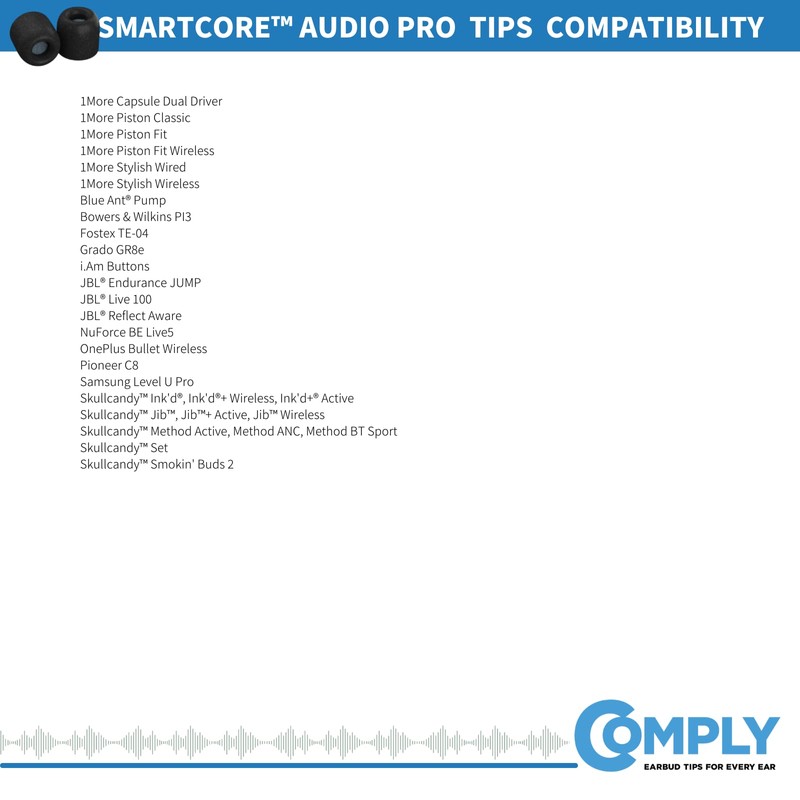 COMPLY P-Series Large Black Earbuds x3