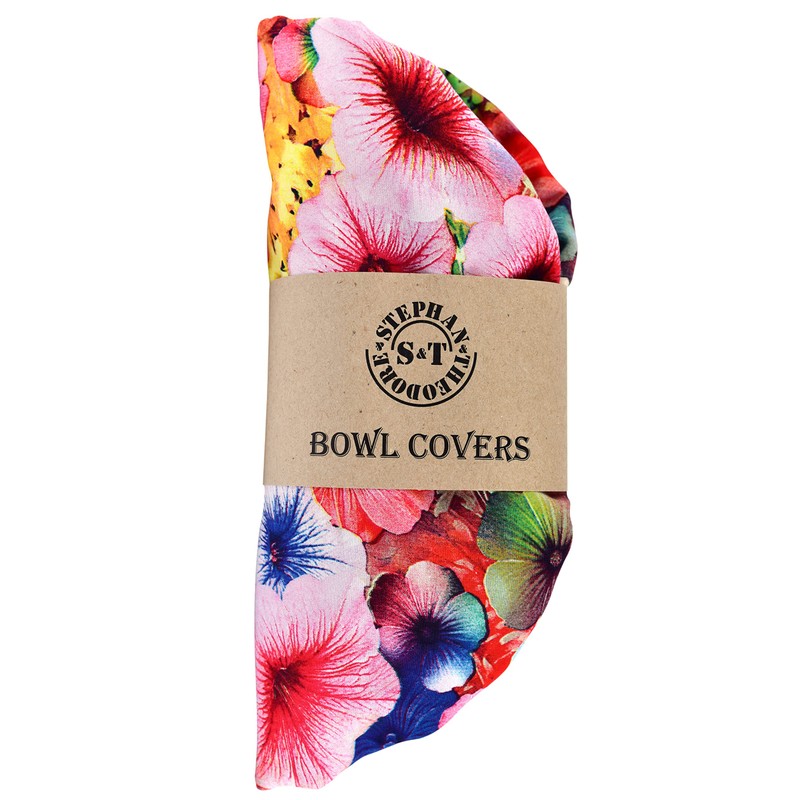 Handmade Reusable Cotton Fabric Bowl Covers - Two Layers of