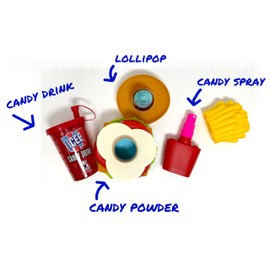 Koko's Confectionery & Novelty Icee Candy Snack Bar Candy 3 Piece Set – Includes Icee Lollipop and Candy Powder, Icee Spray Candy, and Icee Gel Candy
