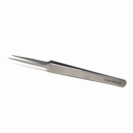 Professional Eyelash Tweezers Needle Nose Stainless Steel Tweezers Precision Pluckers 4.75" Fine Precision Tips for Facial Hair, Splinter and Ingrown Hair Removal Used by Women & Men (JF-TIP-4)