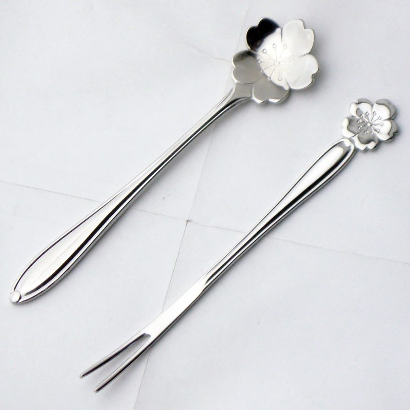 Nagao Flower Coffee Spoon, Sakura, Set of 2, Made in