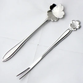 Nagao Flower Coffee Spoon, Sakura, Set of 2, Made in Japan