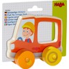 HABA 306364 – Sliding Figure Garbage Car, Grasping Toy from