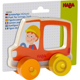 HABA 306364 – Sliding Figure Garbage Car, Grasping Toy from 10 Months