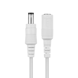 Amcrest Universal 12V DC Power Extension Cable (20ft) for Power Supply/Adapter/Outdoor Security Cameras, Compatible with All CCTV/IP Camera Brands, 5.5mm DC Plug, 20 Feet, White (20FTEXTW-12V)