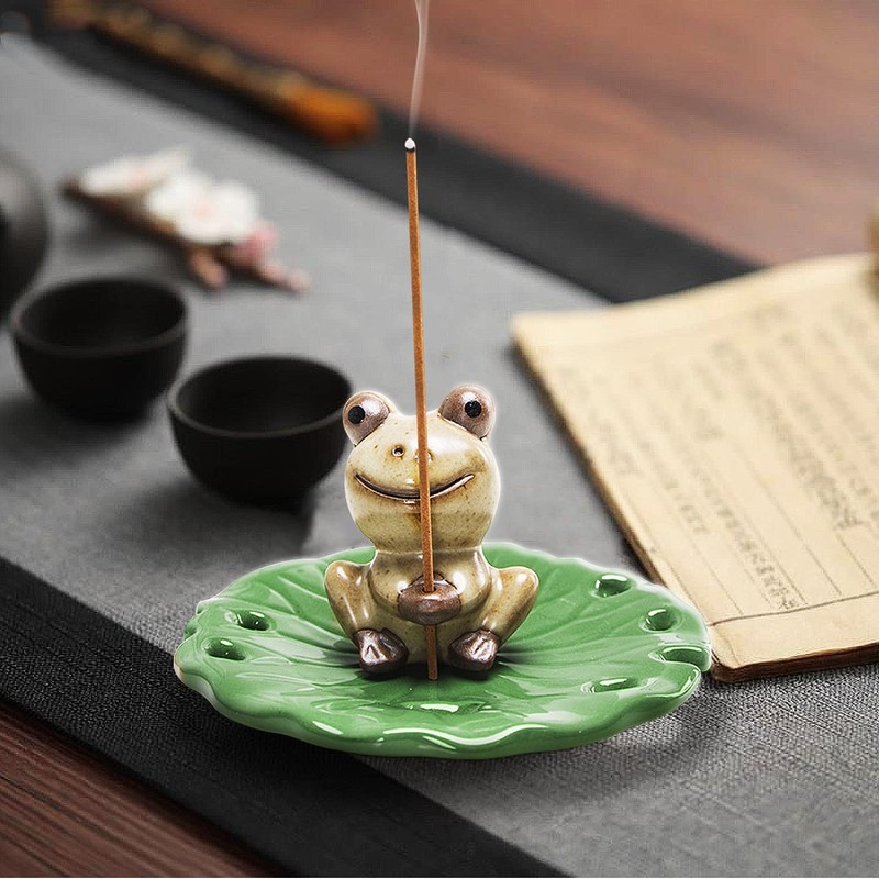 Veenkeny Incense Stand, Stylish, Frog, Incense Burner, Ceramic Cute, Frog,