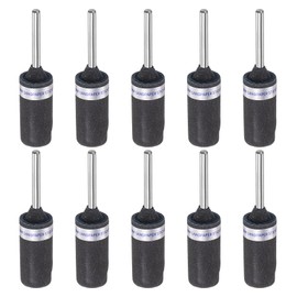 QUARKZMAN 10 Pcs 240 Grit Sandpaper Rolls, 3mm Shank Sanding Drums Sleeves Cylinder Grinding Head for Woodworking Glass Metal Polishing