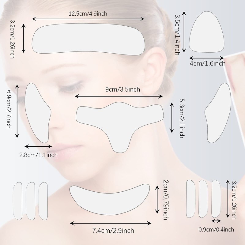 Maitys 16 Pcs Silicone Face Patches, Reusable Soft and Comfortable,