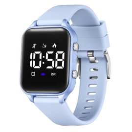 Kids Digital Watches for Boys Girls, Sports Watch with Fitness Tracker, Pedometer, Alarm Clocks, Stopwatch, No App Needed Waterproof Kids Watch, Gift for Teens Student Girls Boys Ages 5-14
