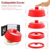 Microwave Splatter Cover Glass Cover Splatter Guard Lid with Collapsible