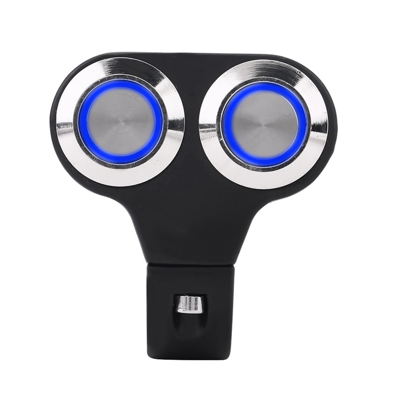 Depisuta Motorcycle Turn Signal Switch, Handlebar Switch with Indicator Light