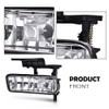 DOTCOM Fog Lights Compatible with Chevy Silverado 1500/2500 1999-2002/Fit Chevy